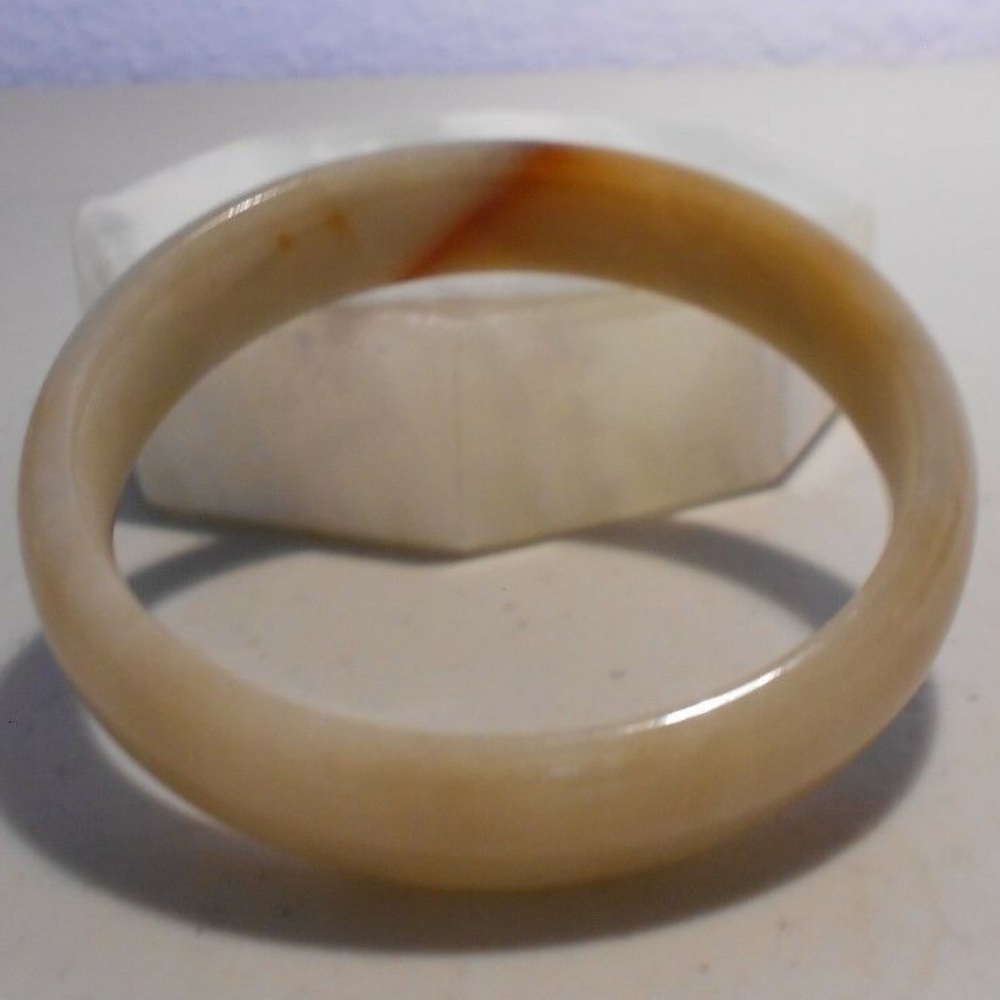 red & brown jade bangle